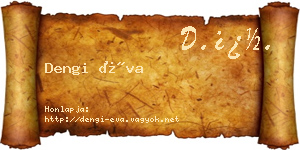 Dengi Éva névjegykártya