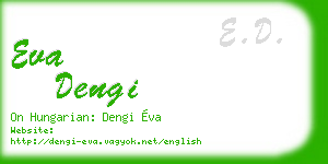 eva dengi business card